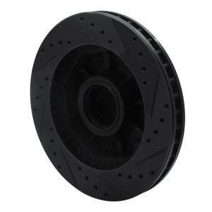 Chevrolet G30 Brake Rotor (1) - Front Left - R1 Concepts - Drilled & Slotted - Black - `92-`02